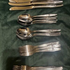 Vintage Oneida stainless steel cutlery Lasting Rose